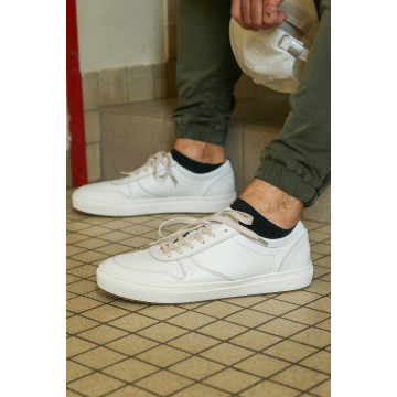 Baskets - Pebbled Leather Low - Homme