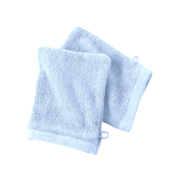 Gants de toilette x 2 - Bleu ciel