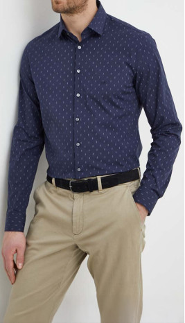 Chemise ML - Poplin Leaf Print