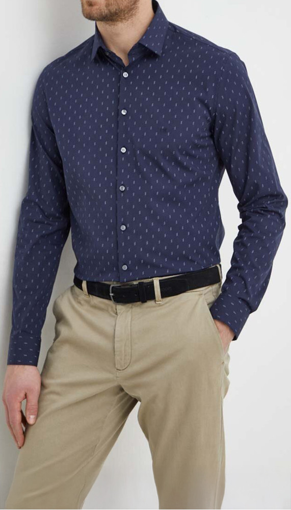 Chemise ML - Poplin Leaf Print