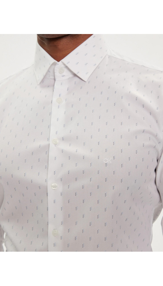 Chemise ML - Poplin Leaf Print