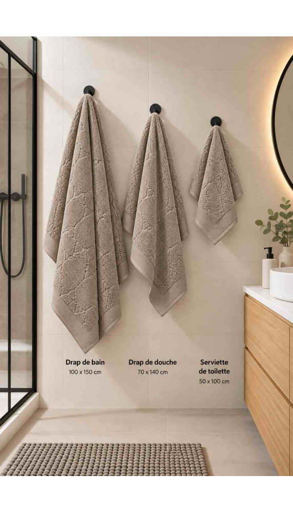 Drap de douche - Taupe