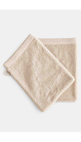 Gants de toilette x 2 - Ivoire