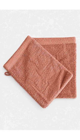 Gants de toilette x 2 - Camel