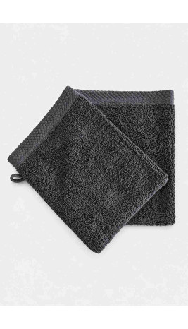 Gants de toilette x 2 - Gris anthracite