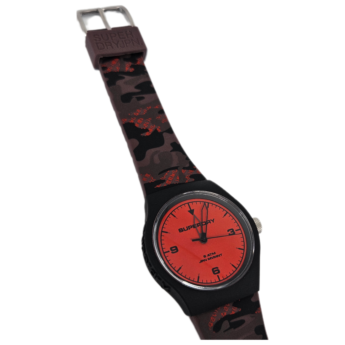 Montre Homme Superdry En Cuir Marron - Boîtier Acier 55 Mm, étanche 50 M, Neuve Avec étiquettes